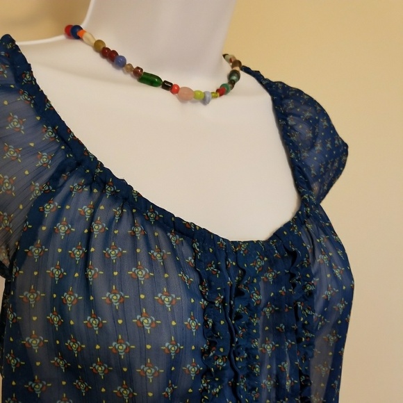 Sheer Boho Style Ruffle Top!. - Picture 2 of 3